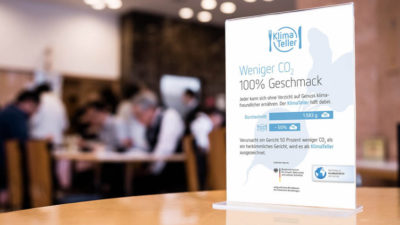 Tischaufsteller KlimaTeller